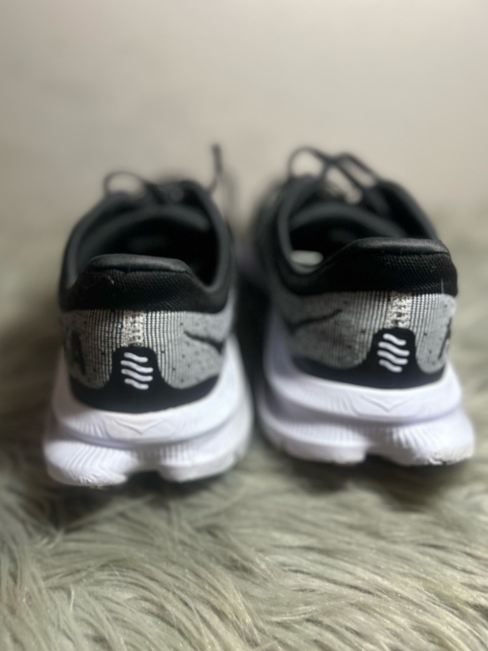 HOKA One One Kawana 'Black White Black Running Sneakers Size 10D - Picture 8 of 11